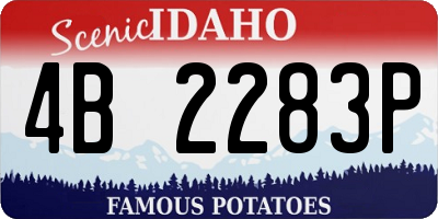 ID license plate 4B2283P
