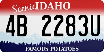 ID license plate 4B2283U