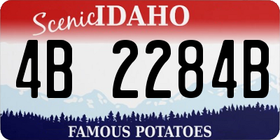 ID license plate 4B2284B