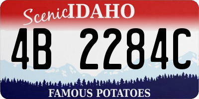 ID license plate 4B2284C