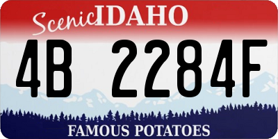 ID license plate 4B2284F