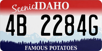 ID license plate 4B2284G