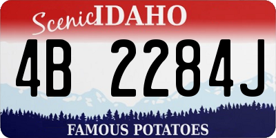 ID license plate 4B2284J