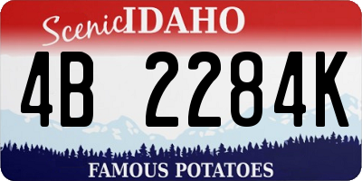 ID license plate 4B2284K