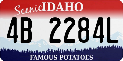 ID license plate 4B2284L