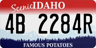 ID license plate 4B2284R
