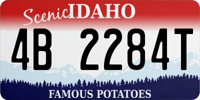 ID license plate 4B2284T