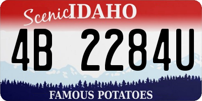 ID license plate 4B2284U
