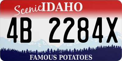 ID license plate 4B2284X