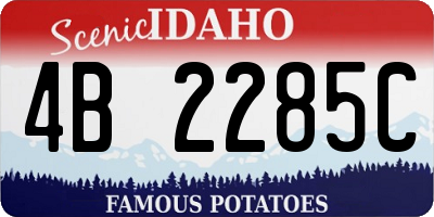 ID license plate 4B2285C