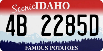 ID license plate 4B2285D