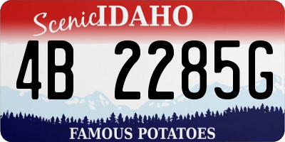 ID license plate 4B2285G
