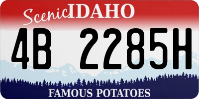 ID license plate 4B2285H