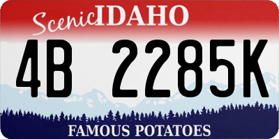 ID license plate 4B2285K