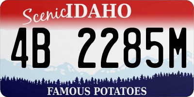 ID license plate 4B2285M