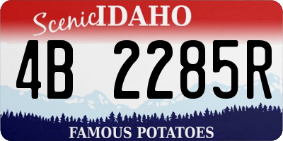 ID license plate 4B2285R