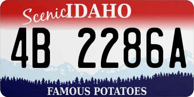 ID license plate 4B2286A