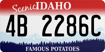 ID license plate 4B2286C