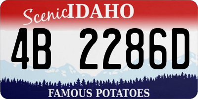 ID license plate 4B2286D