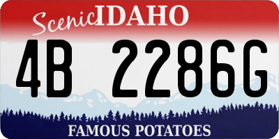 ID license plate 4B2286G