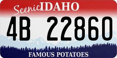ID license plate 4B2286O