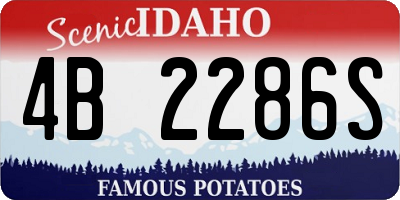 ID license plate 4B2286S