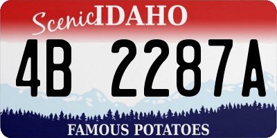 ID license plate 4B2287A
