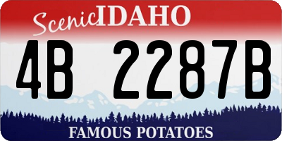 ID license plate 4B2287B