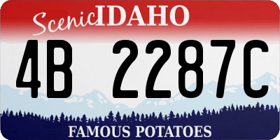 ID license plate 4B2287C