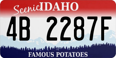 ID license plate 4B2287F