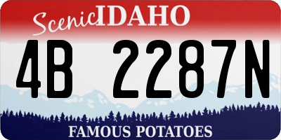ID license plate 4B2287N