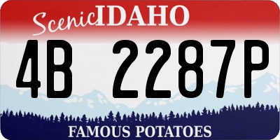 ID license plate 4B2287P