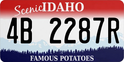 ID license plate 4B2287R