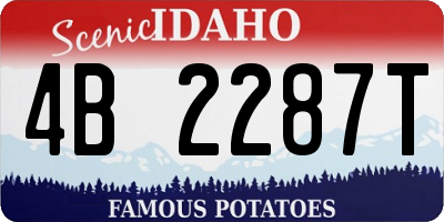 ID license plate 4B2287T