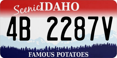 ID license plate 4B2287V