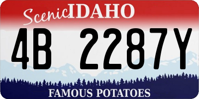 ID license plate 4B2287Y