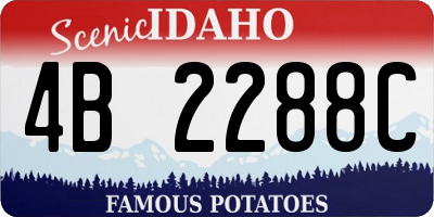 ID license plate 4B2288C