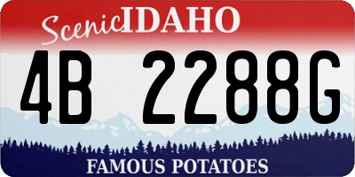 ID license plate 4B2288G