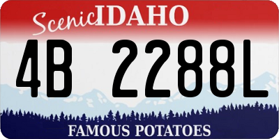 ID license plate 4B2288L