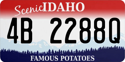 ID license plate 4B2288Q