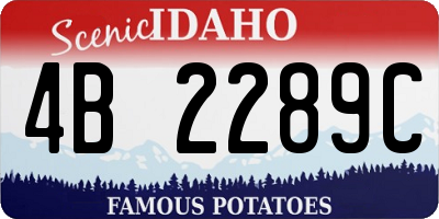ID license plate 4B2289C