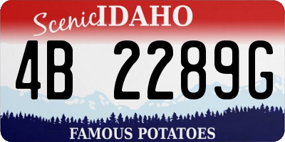 ID license plate 4B2289G