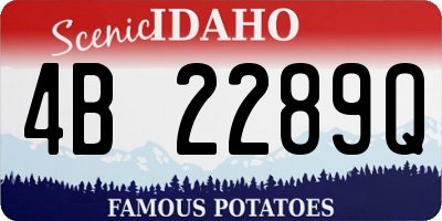 ID license plate 4B2289Q