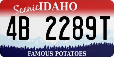 ID license plate 4B2289T