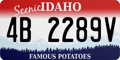 ID license plate 4B2289V