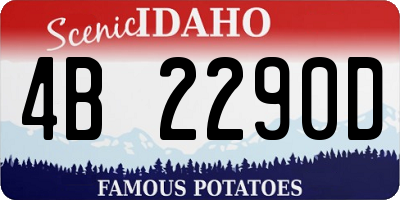 ID license plate 4B2290D