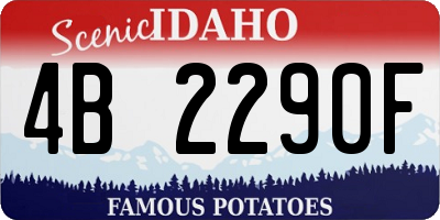 ID license plate 4B2290F