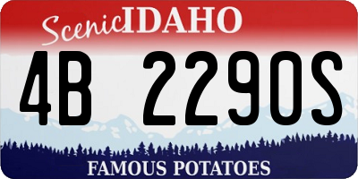 ID license plate 4B2290S