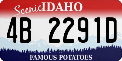 ID license plate 4B2291D