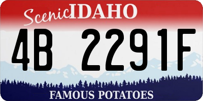 ID license plate 4B2291F